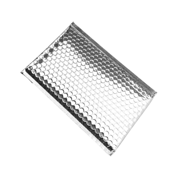 10" x 14" Metallic Foil Bubble Mailers/Envelopes (Silver) (50’s Pack)