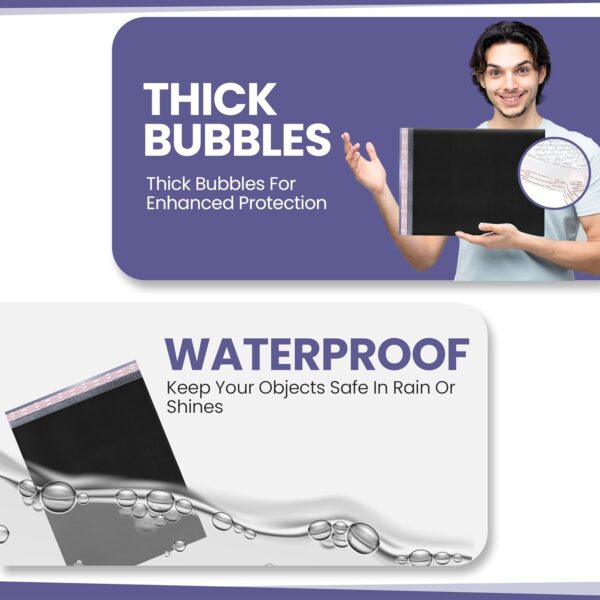 10" x 14" Metallic Foil Bubble Mailers/Envelopes (Silver) (50’s Pack) - Image 8